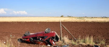  Şarampole Devrilen Otomobilde 4 Kişi Yaralandı