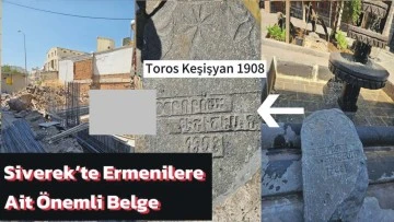 Siverek’te Ermeni Mezar Taşı Bulundu