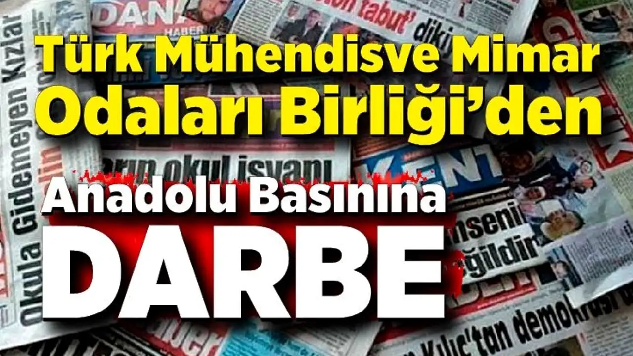 TMMOB'nin Yeni Kararı: Yerel Basının Ekmek Teknesine Darbe 