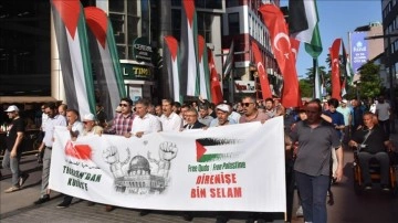 Trabzon'da Filistin İçin Yürüyüş Düzenlendi