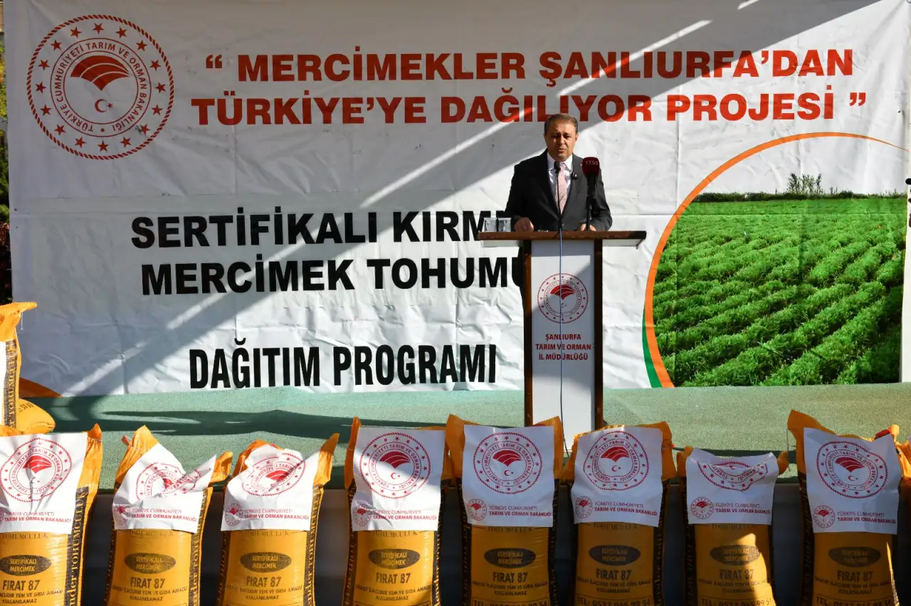 Vali Şıldak, Şanlıurfa’da Kırmızı Mercimek Tohumu Dağıtım Programına Katıldı